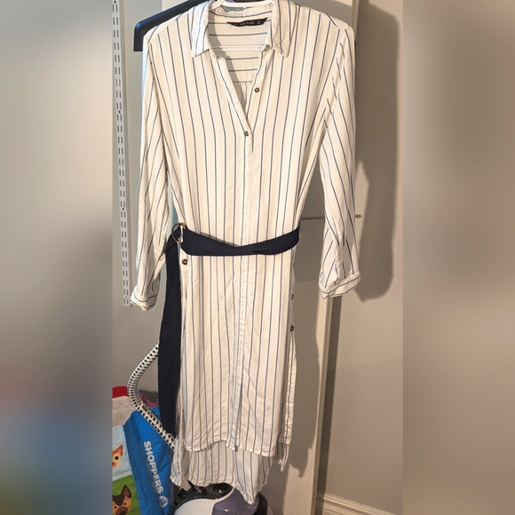 Zara Striped belted shirt dress - Picture 3 of 3